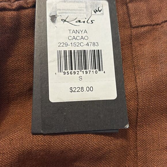 Rails Tanya Cacao Dark Brown Linen Halter Dress Women’s Size Small $228 - Picture 5 of 5